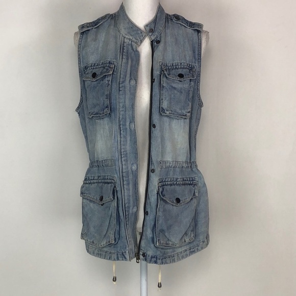 Lucky Brand Jackets & Blazers - Lucky Brand Light Wash Denim Utility Vest